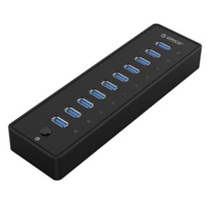 ORICO IND HUB USB3.0 (PWR) 10XUSB BK