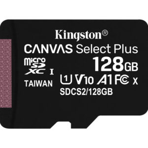 KINGSTON 128GB MICSDXC CANVAS SELECT PLUS 100R A1 C10 CARD + ADP