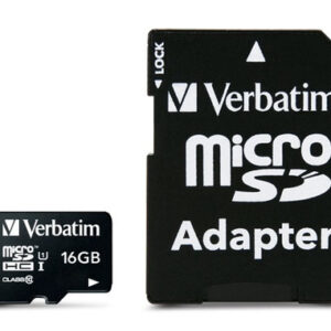 VERBATIM  16GB MICRO SDHC+ADAP CLASS10