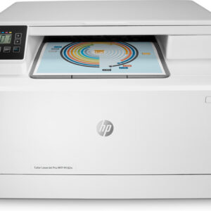HP COLOR LASERJET PRO MFP M182N, SCAN, COPY, 1-3 USERS, MFP PERFORMANCE, HP AUTO-ON/AUTO-OFF TECHNOLOGY: SAVES ENERGY, 150 SHEET PAPER CAPACITY, ETHERNET NETWORKING, PAGE YIELDS AND PROFESSIONAL-QUALITY RESULTS, HIGH-QUALITY COLOR, CARTRIDGE AUTHENTICATION, MEMORY 256 MB DDR, 128 MB FLASH, FLATBED SCAN ONLY, SUPPLIES: HP 216A W2410A -BLACK TONER, W2411A- CYAN, W2413A -YELLOW, CF533A- W2412A