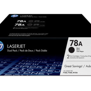 HP 78A BLACK TONER CARTRIDGE DUAL PACK