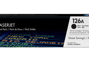 HP 126A BLACK TONER CARTRIDGE DUAL PCK