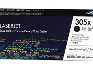 HP 305X BLACK TONER CART - DUAL PACK