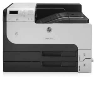 HP LASERJET ENTERPRISE 700 M712DN -  10-30 USERS, A4 PRINT UP TO 41 PPM, A3 PRINT UP TO 20PPM, 100-SHEET MP TRAY, 2X250-SHEET TRAYS, STD NETWORKING, AUTO DUPLEX, SUPPLIES: BLACK - CF214A