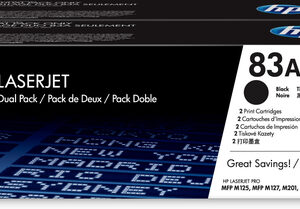 HP #83A 2-PACK BLACK ORIGINAL LASERJET TONER CARTRIDGES