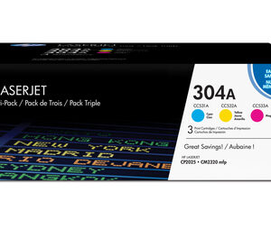 HP 304A TRIPACK TONER CARTRIDGES (CMY)