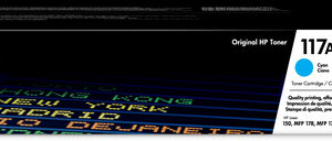 HP #117A CYAN ORIGINAL LASER TONER CARTRIDGE