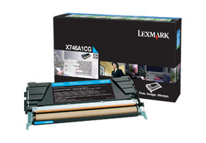 LEXMARK X746A1CG CYAN CARTRIDGE