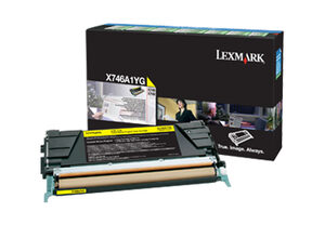 LEXMARK X746A1YG YELLOW CARTRIDGE